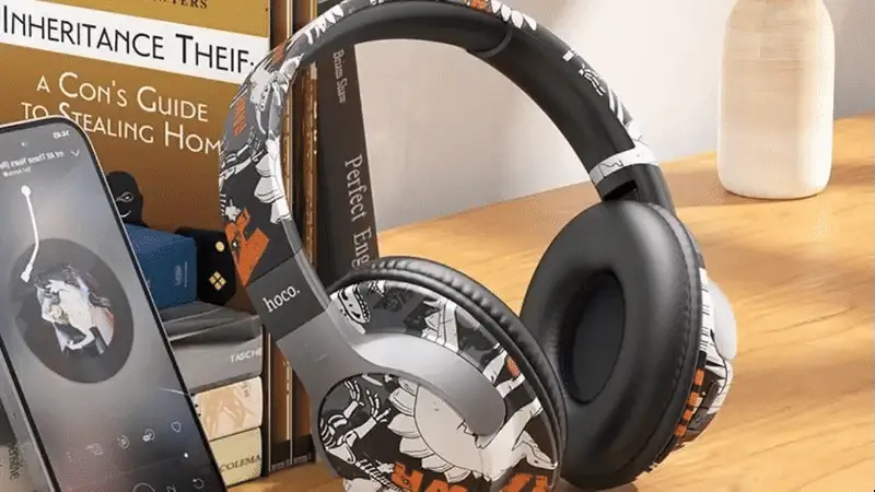 Hoco - Bluetooth Over-Ear Headphones (ESD18) - AE Laptop image 5