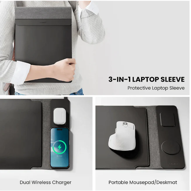 4 in 1 Wiresless Charging Laptop Sleeve - AE Laptop image 3