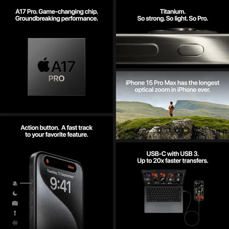 iPhone 15 Pro Max – Apple Certified Box pack Dual physical sim | Box Pack | 1 Year Warranty - AE Laptop image 4