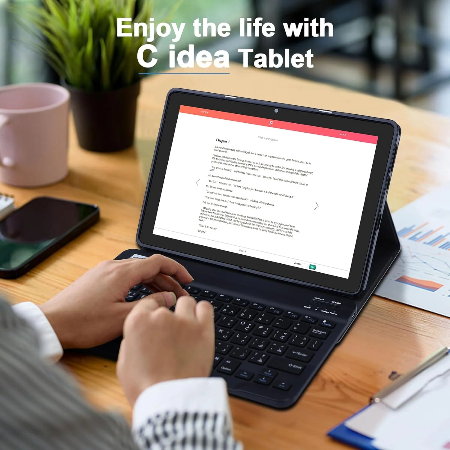 C idea 10-inch Tablet, Android 12.0 Tablet 8GB RAM+512GB ROM - AE Laptop image 7