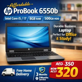 HP ProBook 6550b 15.6" Laptop Intel Core i5 540M, 8GB RAM, 500GB HDD